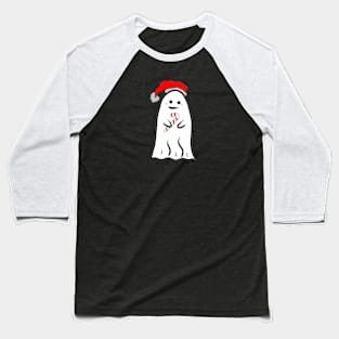 Candy Cane Ghost Baseball T-Shirt